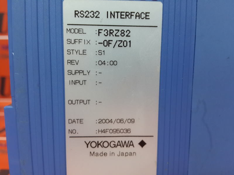 YOKOGAWA F3RZ82-0FZ01 RS232 INTERFACE - PLC DCS SERVO Control